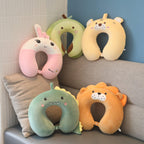 New Animal Memory Cotton U-shaped Pillow Car Neck Pillow Noon Rest Pillow Plane Travel PillowKids Neck  Travel Pillows Cute U-Shaped Animal Pillow for Cars Planes Boys Girls Child Gift Ideas Stevvex
