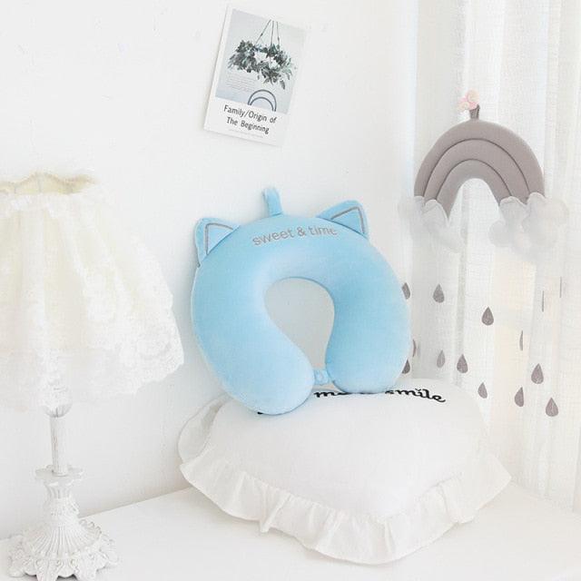 New Animal Memory Cotton U-shaped Pillow Car Neck Pillow Noon Rest Pillow Plane Travel PillowKids Neck  Travel Pillows Cute U-Shaped Animal Pillow for Cars Planes Boys Girls Child Gift Ideas Stevvex