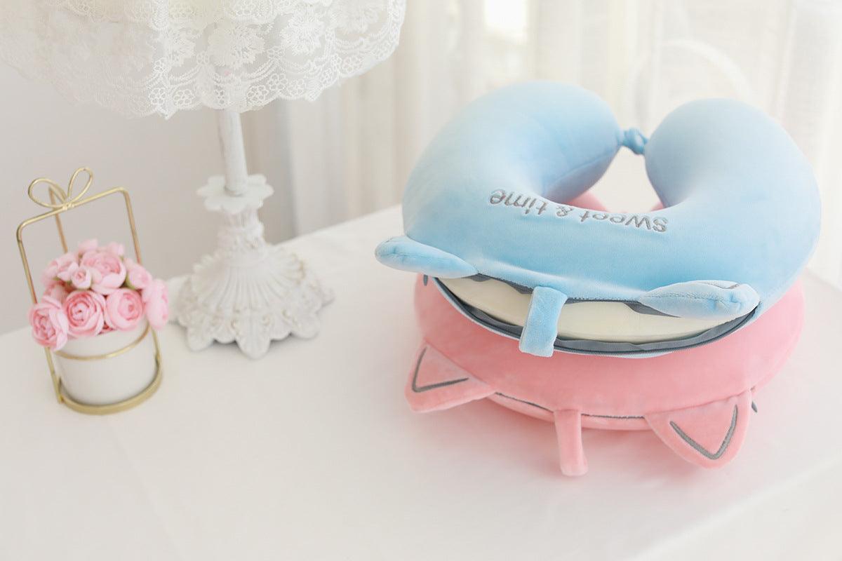 New Animal Memory Cotton U-shaped Pillow Car Neck Pillow Noon Rest Pillow Plane Travel PillowKids Neck  Travel Pillows Cute U-Shaped Animal Pillow for Cars Planes Boys Girls Child Gift Ideas Stevvex