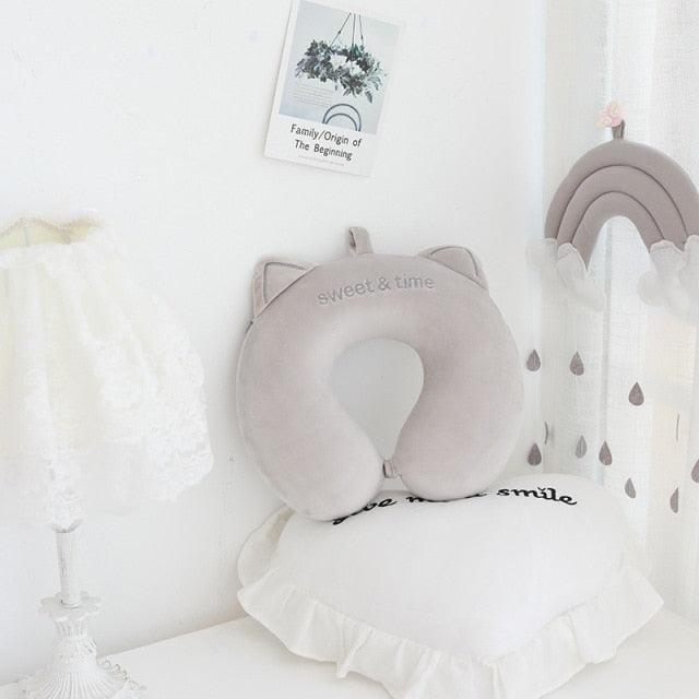 New Animal Memory Cotton U-shaped Pillow Car Neck Pillow Noon Rest Pillow Plane Travel PillowKids Neck  Travel Pillows Cute U-Shaped Animal Pillow for Cars Planes Boys Girls Child Gift Ideas Stevvex
