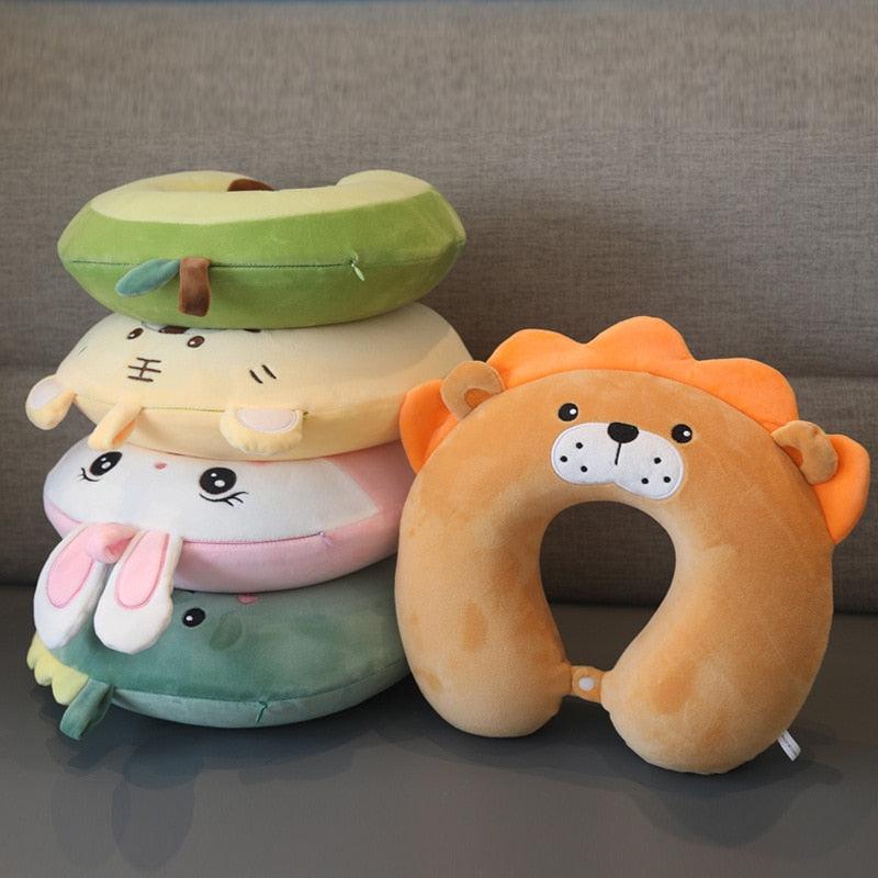 New Animal Memory Cotton U-shaped Pillow Car Neck Pillow Noon Rest Pillow Plane Travel PillowKids Neck  Travel Pillows Cute U-Shaped Animal Pillow for Cars Planes Boys Girls Child Gift Ideas Stevvex