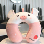 New Animal Memory Cotton U-shaped Pillow Car Neck Pillow Noon Rest Pillow Plane Travel PillowKids Neck  Travel Pillows Cute U-Shaped Animal Pillow for Cars Planes Boys Girls Child Gift Ideas Stevvex