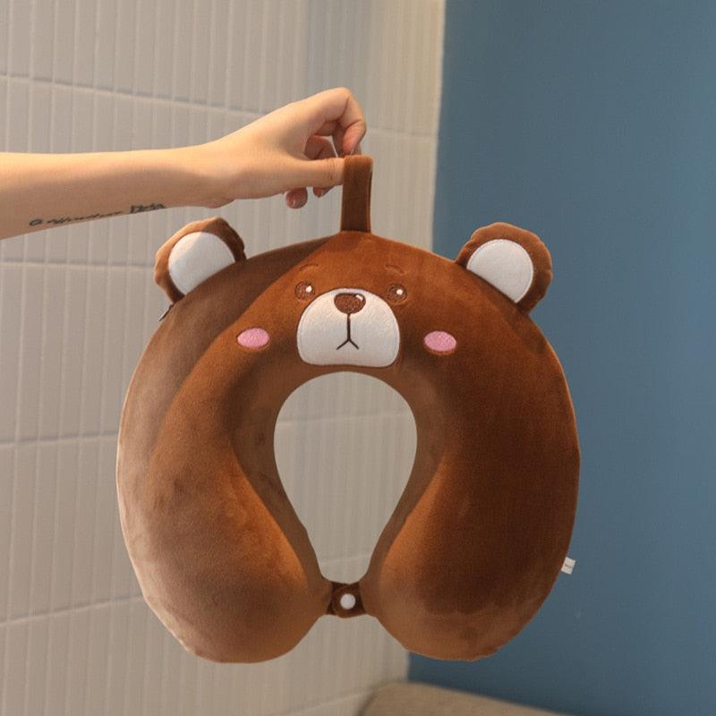 New Animal Memory Cotton U-shaped Pillow Car Neck Pillow Noon Rest Pillow Plane Travel PillowKids Neck  Travel Pillows Cute U-Shaped Animal Pillow for Cars Planes Boys Girls Child Gift Ideas Stevvex