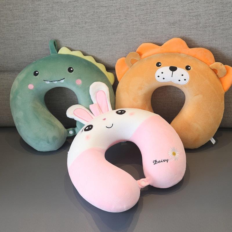 New Animal Memory Cotton U-shaped Pillow Car Neck Pillow Noon Rest Pillow Plane Travel PillowKids Neck  Travel Pillows Cute U-Shaped Animal Pillow for Cars Planes Boys Girls Child Gift Ideas Stevvex