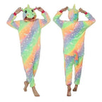 New Animal Pajamas Women Unicorn Sleepwear Panda Pajama Cartoon Overalls Winter Rabbit Nightie Jumpsuit For Winter Girls Unicorn Pajamas Costume Fleece Hooded Animal Sleepwear Christmas Cosplay Unicorn Gift Stevvex