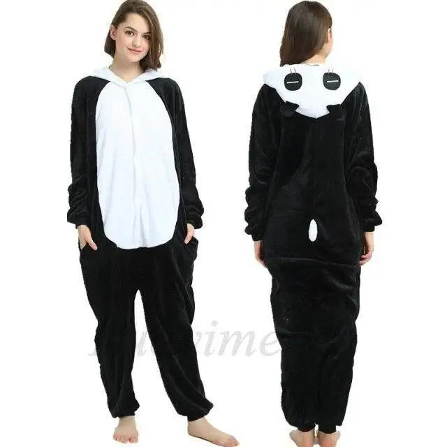 New Animal Pajamas Women Unicorn Sleepwear Panda Pajama Cartoon Overalls Winter Rabbit Nightie Jumpsuit For Winter Girls Unicorn Pajamas Costume Fleece Hooded Animal Sleepwear Christmas Cosplay Unicorn Gift Stevvex