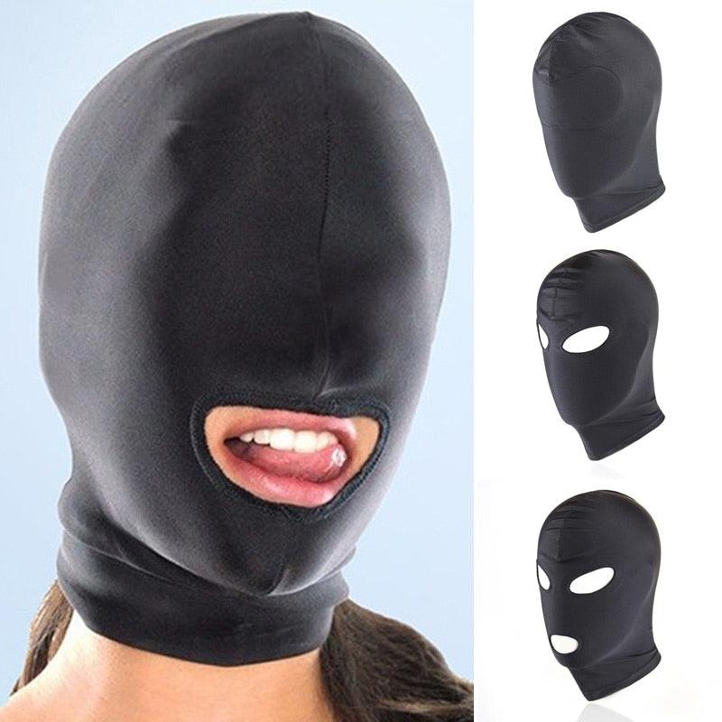 New Arrival Hole Men Women Adult Spandex Balaclava Open Mouth Face Eye Head Mask Costume Slave Game Role Play Mask Gaiter Bike Half Mask Cold Weather Half Balaclava Outdoor Sports Mask Tactical Neck Warmer for Men & Women Stevvex