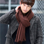 NEW Arrived Men's Fashion Winter Soft Long Thick Warm Scarf Lightweight Knit Spring Unisex Soft Scarves Size Elegant Male Cashmere Neckerchief Warmer Scarves For Men Women