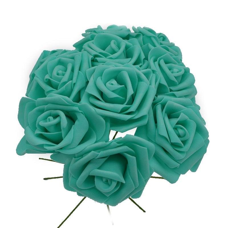 New Artificial 10/20/30 Heads 8cm PE Foam Rose Flowers Bride Bouquet Flower For Wedding Party Decorative Scrapbooking Flower Silk Roses for Wedding Centerpieces Bridal Show Bouquets Party Home Flowers Decoration Stevvex