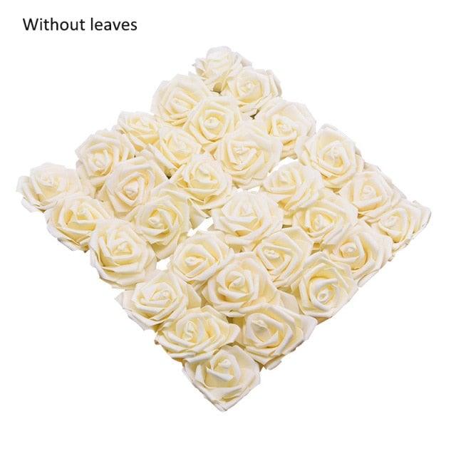 New Artificial 10/20/30 Heads 8cm PE Foam Rose Flowers Bride Bouquet Flower For Wedding Party Decorative Scrapbooking Flower Silk Roses for Wedding Centerpieces Bridal Show Bouquets Party Home Flowers Decoration Stevvex