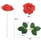 New Artificial 10/20/30 Heads 8cm PE Foam Rose Flowers Bride Bouquet Flower For Wedding Party Decorative Scrapbooking Flower Silk Roses for Wedding Centerpieces Bridal Show Bouquets Party Home Flowers Decoration Stevvex