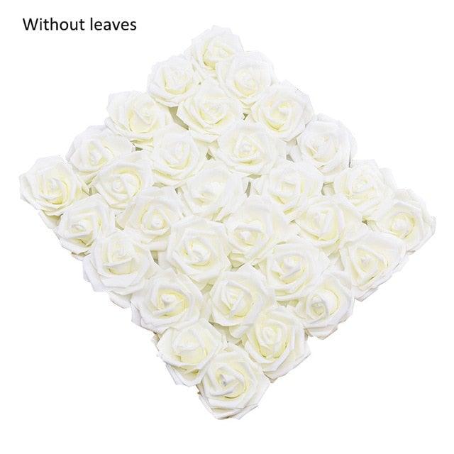New Artificial 10/20/30 Heads 8cm PE Foam Rose Flowers Bride Bouquet Flower For Wedding Party Decorative Scrapbooking Flower Silk Roses for Wedding Centerpieces Bridal Show Bouquets Party Home Flowers Decoration Stevvex