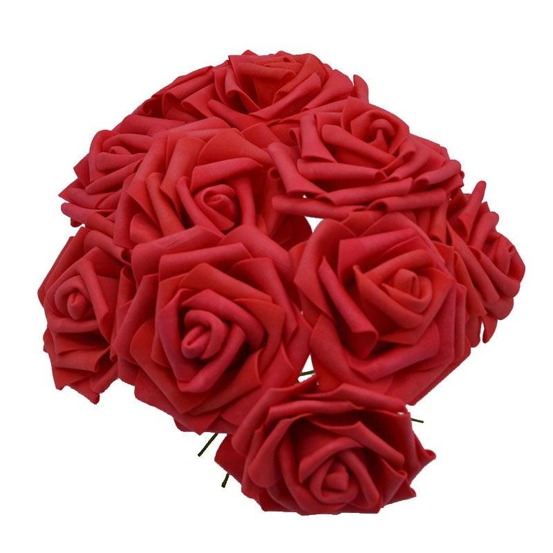 New Artificial 10/20/30 Heads 8cm PE Foam Rose Flowers Bride Bouquet Flower For Wedding Party Decorative Scrapbooking Flower Silk Roses for Wedding Centerpieces Bridal Show Bouquets Party Home Flowers Decoration Stevvex