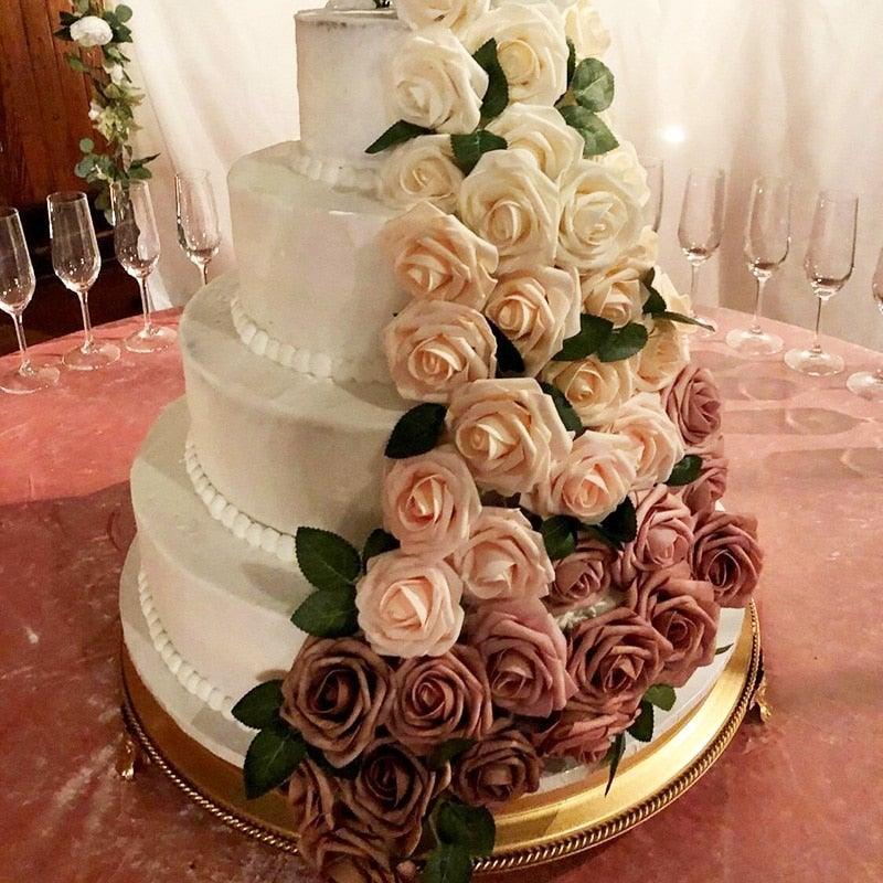 New Artificial 10/20/30 Heads 8cm PE Foam Rose Flowers Bride Bouquet Flower For Wedding Party Decorative Scrapbooking Flower Silk Roses for Wedding Centerpieces Bridal Show Bouquets Party Home Flowers Decoration Stevvex