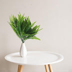 New Artificial Shrubs Boston Fern Grass Fake Green Bushes Indoor Outdoor UV Resistant Indoor Outside For Home Garden Porch Window Décor Stevvex