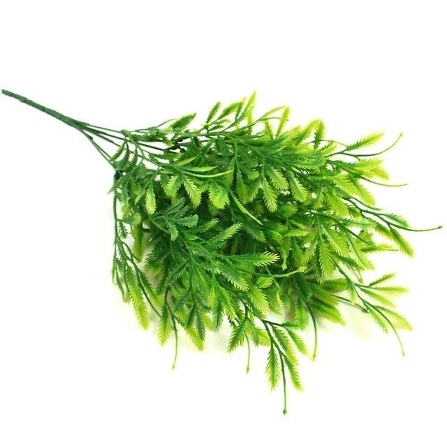 New Artificial Shrubs Boston Fern Grass Fake Green Bushes Indoor Outdoor UV Resistant Indoor Outside For Home Garden Porch Window Décor Stevvex