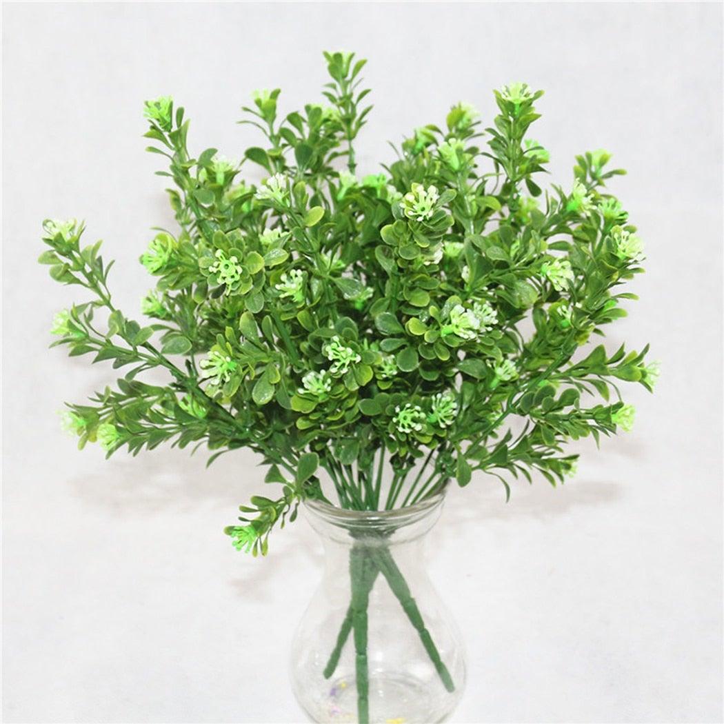 New Artificial Shrubs Boston Fern Grass Fake Green Bushes Indoor Outdoor UV Resistant Indoor Outside For Home Garden Porch Window Décor Stevvex