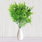 New Artificial Shrubs Boston Fern Grass Fake Green Bushes Indoor Outdoor UV Resistant Indoor Outside For Home Garden Porch Window Décor Stevvex