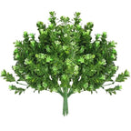 New Artificial Shrubs Boston Fern Grass Fake Green Bushes Indoor Outdoor UV Resistant Indoor Outside For Home Garden Porch Window Décor Stevvex