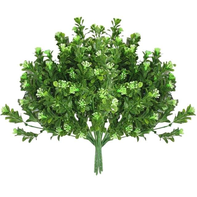 New Artificial Shrubs Boston Fern Grass Fake Green Bushes Indoor Outdoor UV Resistant Indoor Outside For Home Garden Porch Window Décor Stevvex
