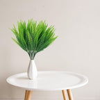 New Artificial Shrubs Boston Fern Grass Fake Green Bushes Indoor Outdoor UV Resistant Indoor Outside For Home Garden Porch Window Décor Stevvex