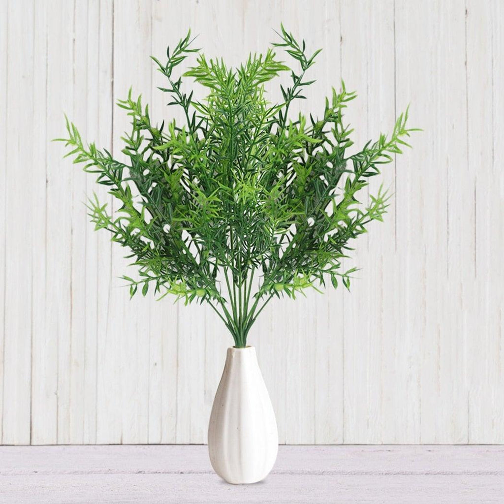 New Artificial Shrubs Boston Fern Grass Fake Green Bushes Indoor Outdoor UV Resistant Indoor Outside For Home Garden Porch Window Décor Stevvex