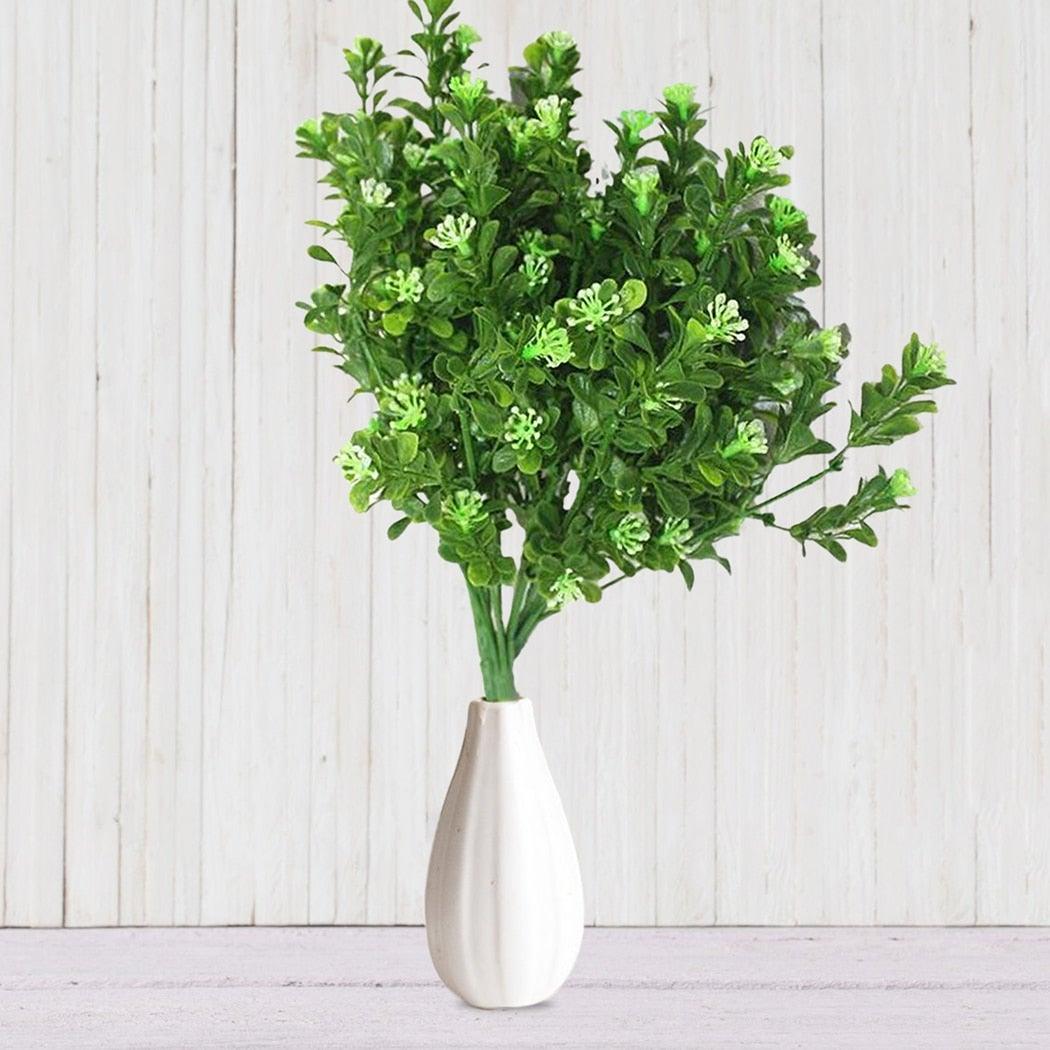 New Artificial Shrubs Boston Fern Grass Fake Green Bushes Indoor Outdoor UV Resistant Indoor Outside For Home Garden Porch Window Décor Stevvex