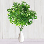 New Artificial Shrubs Boston Fern Grass Fake Green Bushes Indoor Outdoor UV Resistant Indoor Outside For Home Garden Porch Window Décor Stevvex