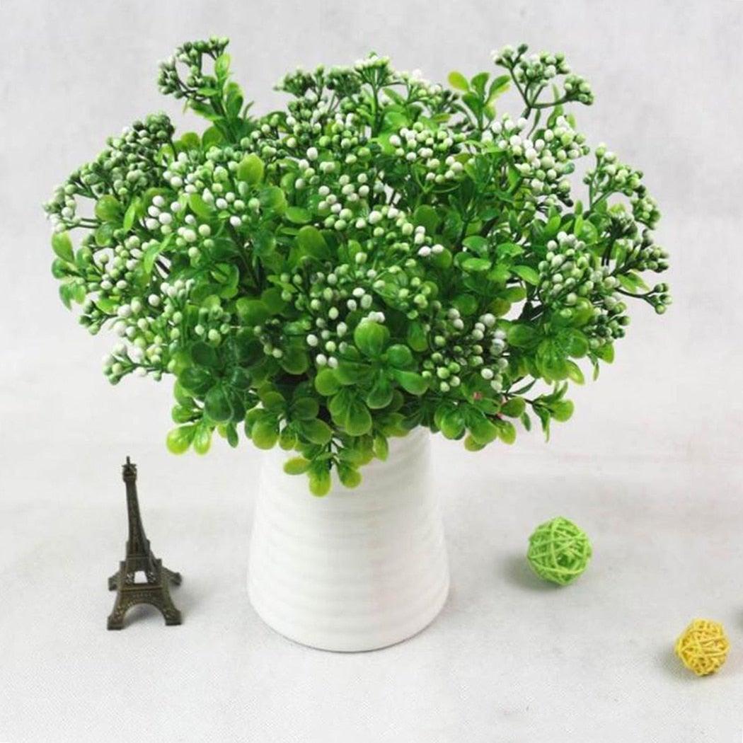 New Artificial Shrubs Boston Fern Grass Fake Green Bushes Indoor Outdoor UV Resistant Indoor Outside For Home Garden Porch Window Décor Stevvex