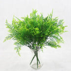 New Artificial Shrubs Boston Fern Grass Fake Green Bushes Indoor Outdoor UV Resistant Indoor Outside For Home Garden Porch Window Décor Stevvex