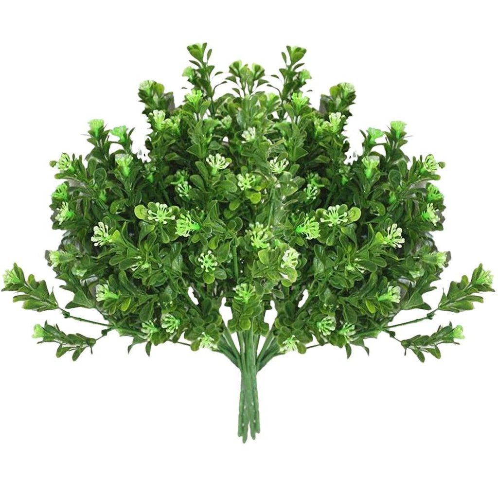 New Artificial Shrubs Boston Fern Grass Fake Green Bushes Indoor Outdoor UV Resistant Indoor Outside For Home Garden Porch Window Décor Stevvex