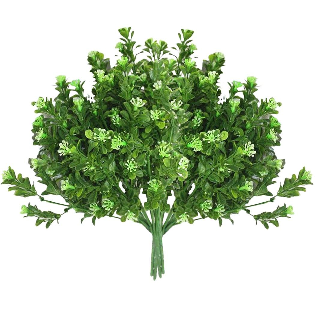 New Artificial Shrubs Boston Fern Grass Fake Green Bushes Indoor Outdoor UV Resistant Indoor Outside For Home Garden Porch Window Décor Stevvex