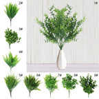 New Artificial Shrubs Boston Fern Grass Fake Green Bushes Indoor Outdoor UV Resistant Indoor Outside For Home Garden Porch Window Décor Stevvex