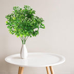 New Artificial Shrubs Boston Fern Grass Fake Green Bushes Indoor Outdoor UV Resistant Indoor Outside For Home Garden Porch Window Décor Stevvex