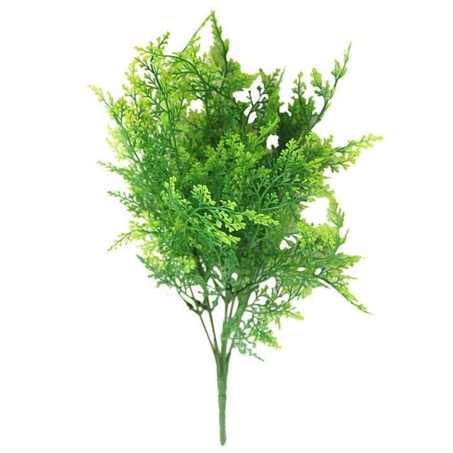 New Artificial Shrubs Boston Fern Grass Fake Green Bushes Indoor Outdoor UV Resistant Indoor Outside For Home Garden Porch Window Décor Stevvex