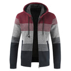 New Autumn Winter Jacket Men Warm Casual Slim Fit Fleece Jacket Elegant Jackets For Men Warm Soft Sweater Solid Jackets Casual Business Men Clothing Lightweight Hooded Jackets Stevvex