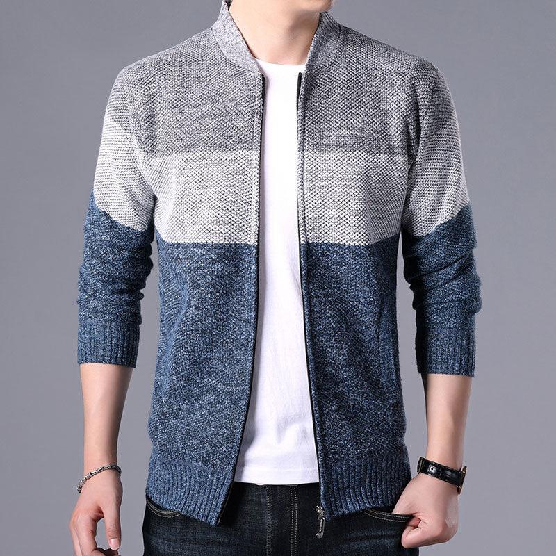 New Autumn Winter Jacket Men Warm Casual Slim Fit Fleece Jacket Elegant Jackets For Men Warm Soft Sweater Solid Jackets Casual Business Men Clothing Lightweight Hooded Jackets Stevvex
