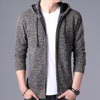 New Autumn Winter Jacket Men Warm Casual Slim Fit Fleece Jacket Elegant Jackets For Men Warm Soft Sweater Solid Jackets Casual Business Men Clothing Lightweight Hooded Jackets Stevvex