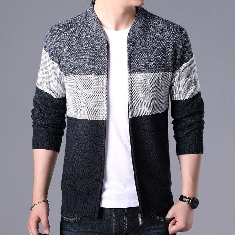New Autumn Winter Jacket Men Warm Casual Slim Fit Fleece Jacket Elegant Jackets For Men Warm Soft Sweater Solid Jackets Casual Business Men Clothing Lightweight Hooded Jackets Stevvex