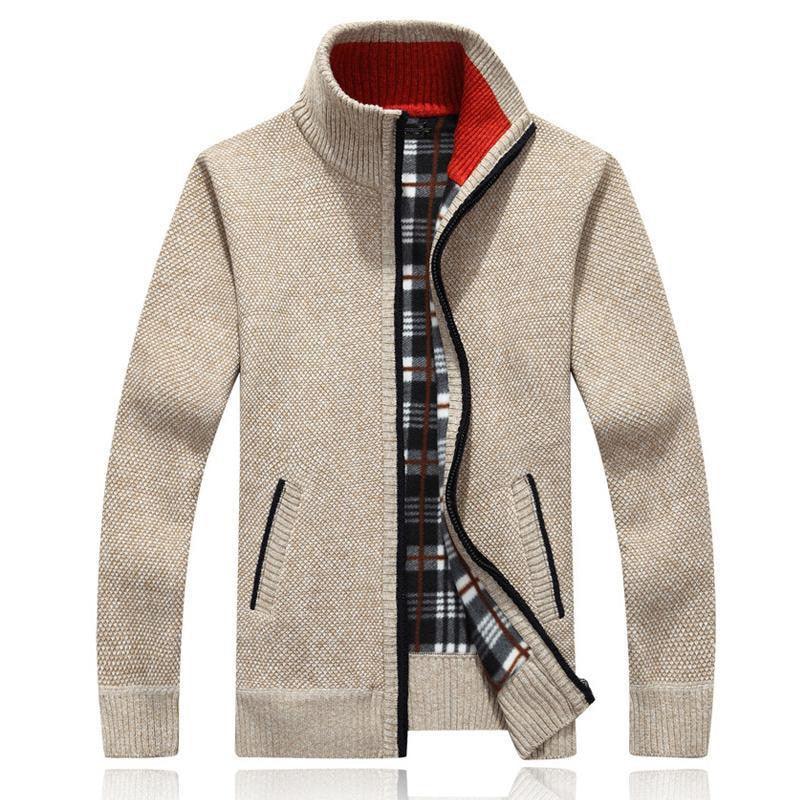 New Autumn Winter Jacket Men Warm Casual Slim Fit Fleece Jacket Elegant Jackets For Men Warm Soft Sweater Solid Jackets Casual Business Men Clothing Lightweight Hooded Jackets Stevvex