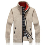 New Autumn Winter Jacket Men Warm Casual Slim Fit Fleece Jacket Elegant Jackets For Men Warm Soft Sweater Solid Jackets Casual Business Men Clothing Lightweight Hooded Jackets Stevvex