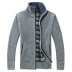 New Autumn Winter Jacket Men Warm Casual Slim Fit Fleece Jacket Elegant Jackets For Men Warm Soft Sweater Solid Jackets Casual Business Men Clothing Lightweight Hooded Jackets Stevvex