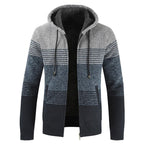 New Autumn Winter Jacket Men Warm Casual Slim Fit Fleece Jacket Elegant Jackets For Men Warm Soft Sweater Solid Jackets Casual Business Men Clothing Lightweight Hooded Jackets Stevvex