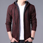 New Autumn Winter Jacket Men Warm Casual Slim Fit Fleece Jacket Elegant Jackets For Men Warm Soft Sweater Solid Jackets Casual Business Men Clothing Lightweight Hooded Jackets Stevvex