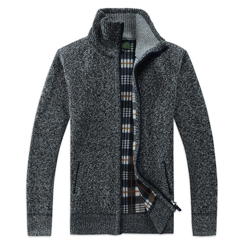 New Autumn Winter Jacket Men Warm Casual Slim Fit Fleece Jacket Elegant Jackets For Men Warm Soft Sweater Solid Jackets Casual Business Men Clothing Lightweight Hooded Jackets Stevvex