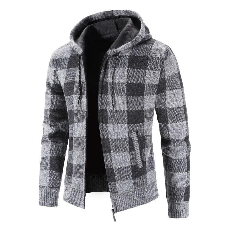 New Autumn Winter Jacket Men Warm Casual Slim Fit Fleece Jacket Elegant Jackets For Men Warm Soft Sweater Solid Jackets Casual Business Men Clothing Lightweight Hooded Jackets Stevvex