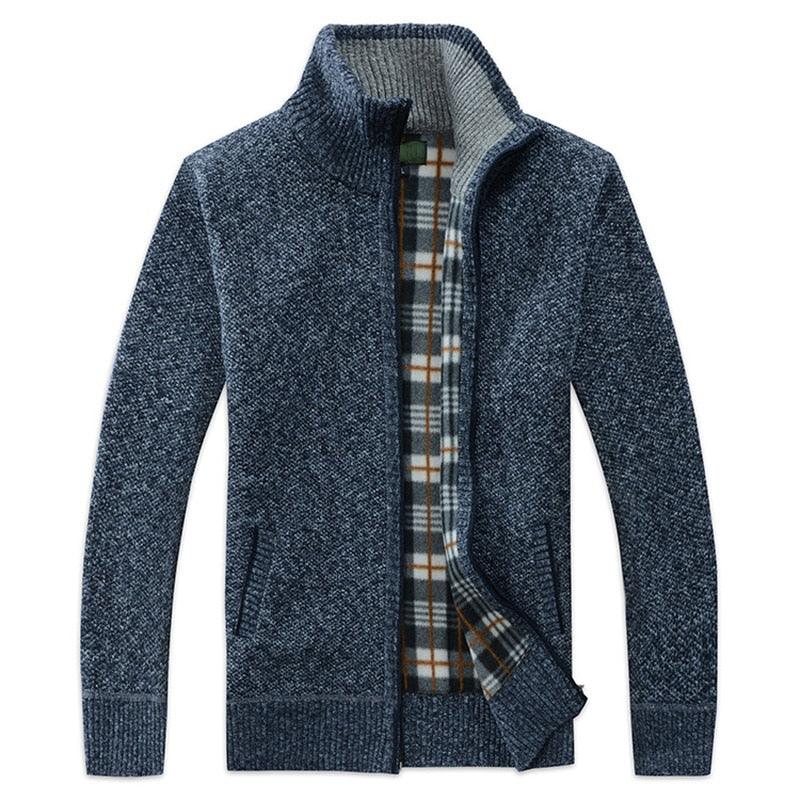 New Autumn Winter Jacket Men Warm Casual Slim Fit Fleece Jacket Elegant Jackets For Men Warm Soft Sweater Solid Jackets Casual Business Men Clothing Lightweight Hooded Jackets Stevvex