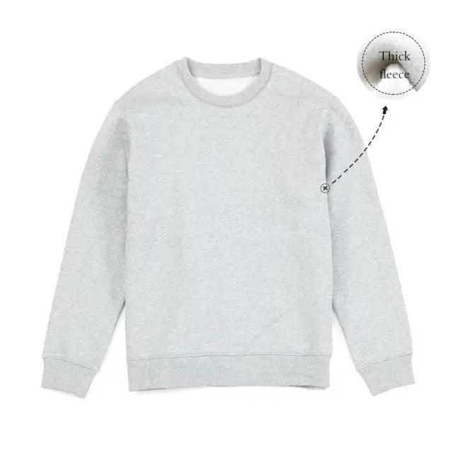 New Autumn  Winter Sweatshirt Men Casual Minimalist Sweatshirt O-Neck For Men Solid Color Ladies Long Sleeve Casual Pullover Clothes Sweatshirt Stevvex