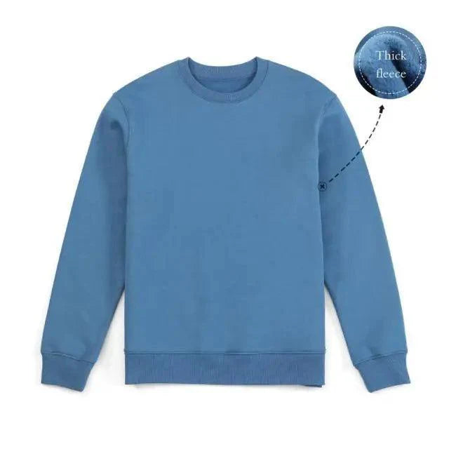 New Autumn  Winter Sweatshirt Men Casual Minimalist Sweatshirt O-Neck For Men Solid Color Ladies Long Sleeve Casual Pullover Clothes Sweatshirt Stevvex