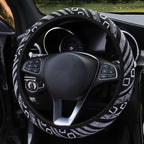 New Baja Blanket Car Steering Wheel Cover Linen Universal Elastic Flax Stripe Cool Interior Car Steering Wheel Cover Ethnic Style Car Accessories Steering Wheel Covers with Cloth for Women Breathable Anti Skid Better Grips Steering Wheel Cover Women Stevvex